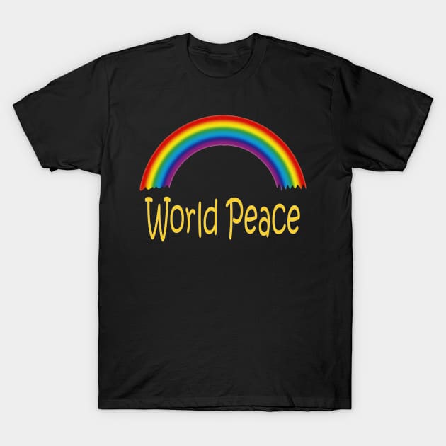 World Peace Rainbow - Good Vibrations T-Shirt by PlanetMonkey